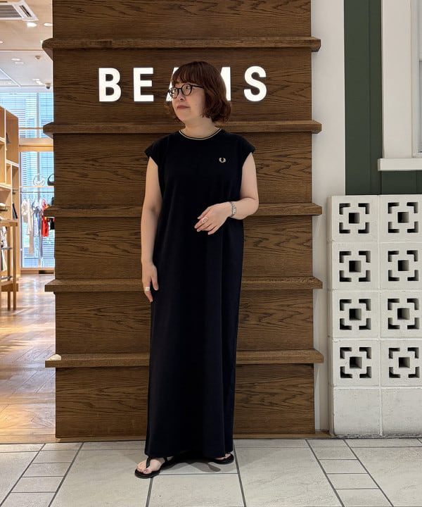 BEAMS WOMEN | 【別注】FRED PERRY / ティップド ピケ ドレス 【ロング