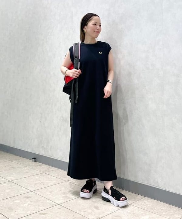 BEAMS WOMEN | 【別注】FRED PERRY / ティップド ピケ ドレス 【ロング