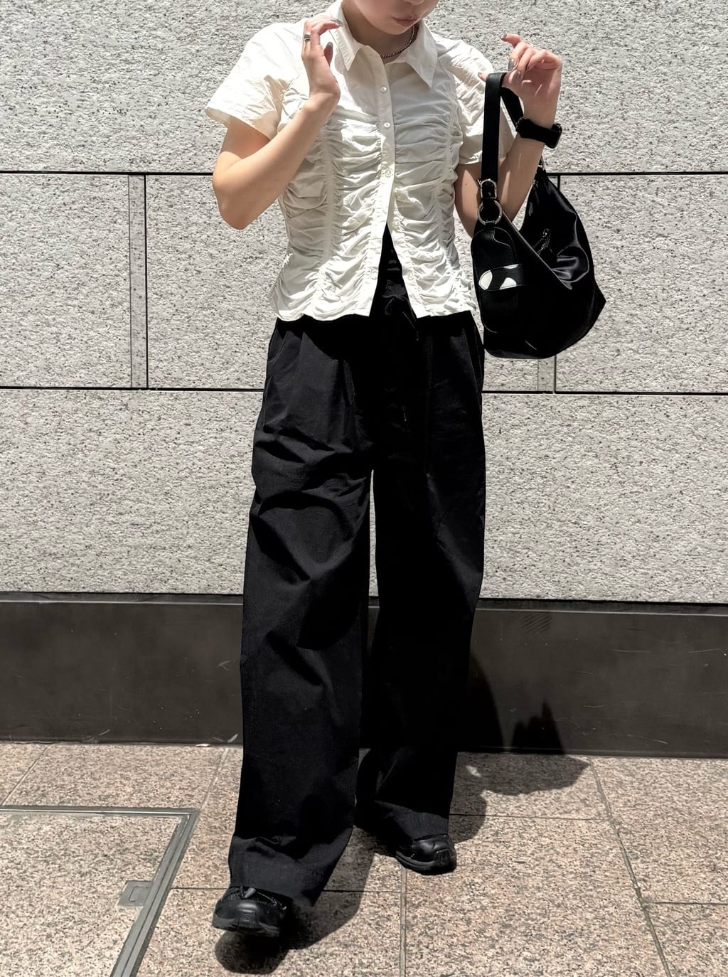 ear PAPILLONNERの《uchida企画/撥水》メガネケース付き2WAYショルダーバッグを使ったコーディネートを紹介します。｜Rakuten Fashion(楽天ファッション／旧楽天ブランドアベニュー)7354146