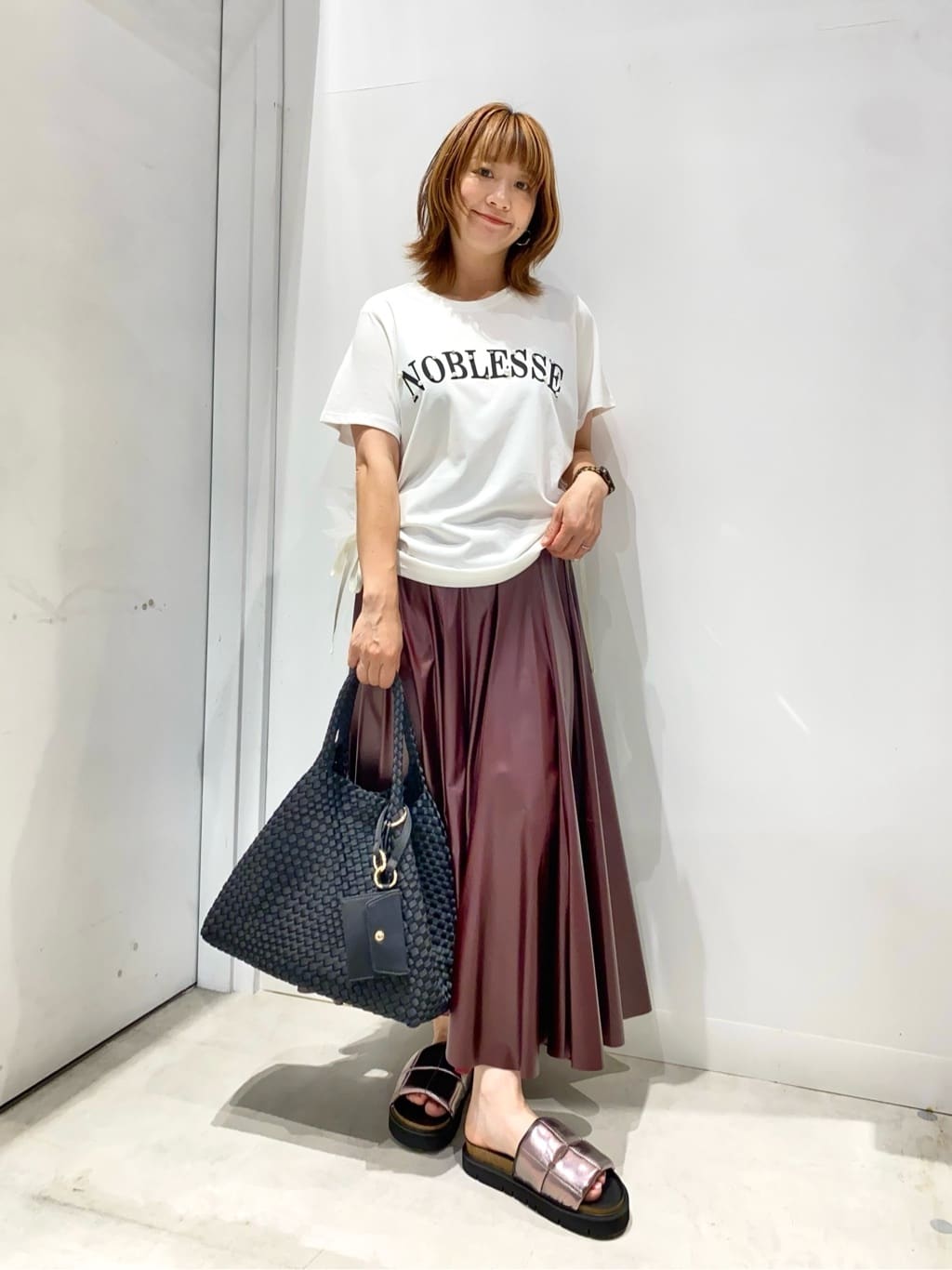 Vin | ミニポーチ付き編み込みスクエアビッグトート | Rakuten Fashion