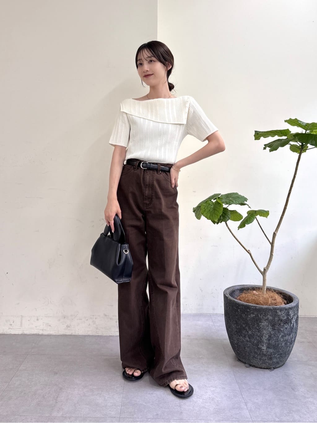 CAPRICIEUX LE'MAGE | ラップカラーリブニット | Rakuten Fashion(楽天