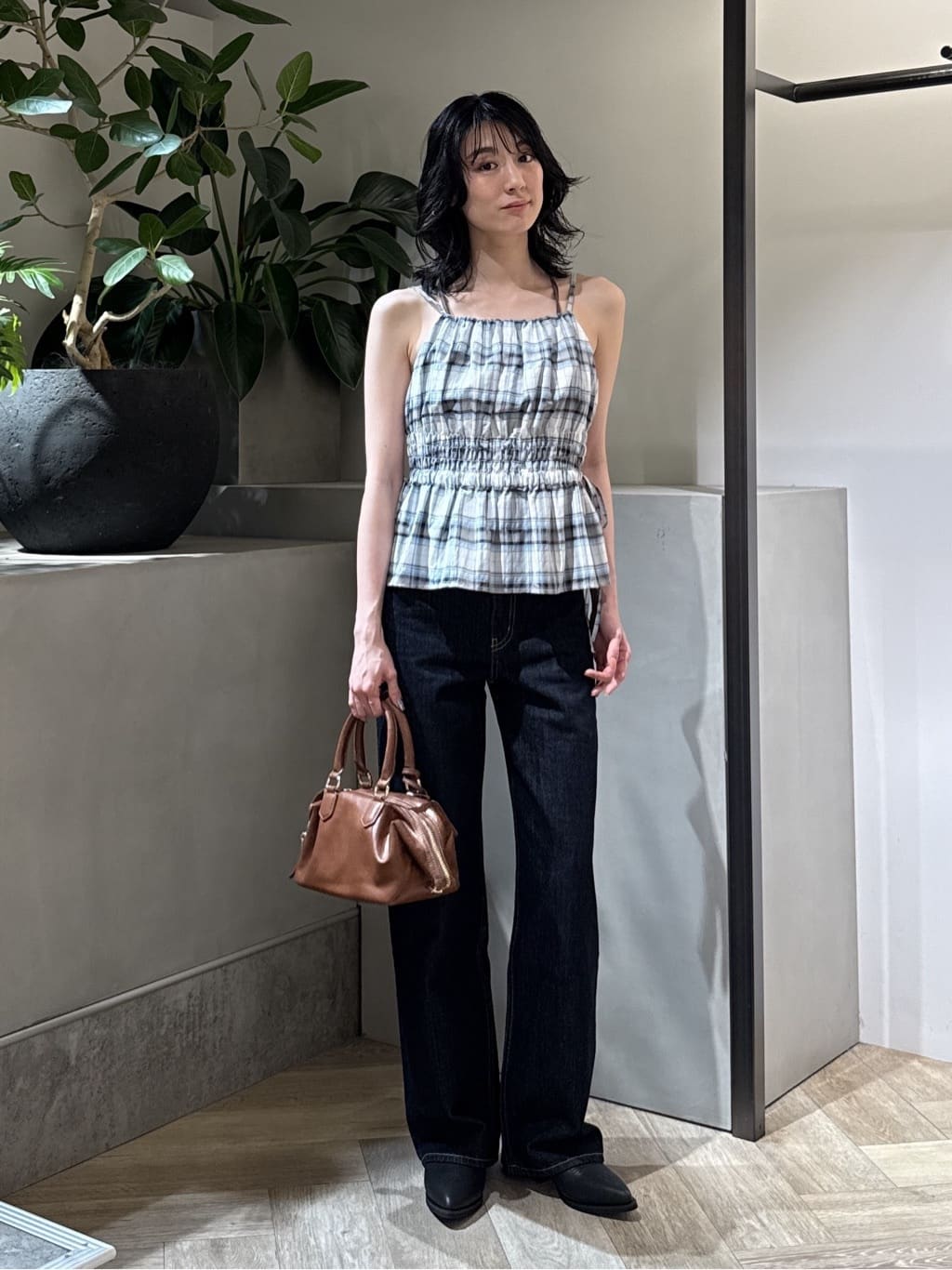 moussy | PLAID GATHER キャミ | Rakuten Fashion(楽天ファッション