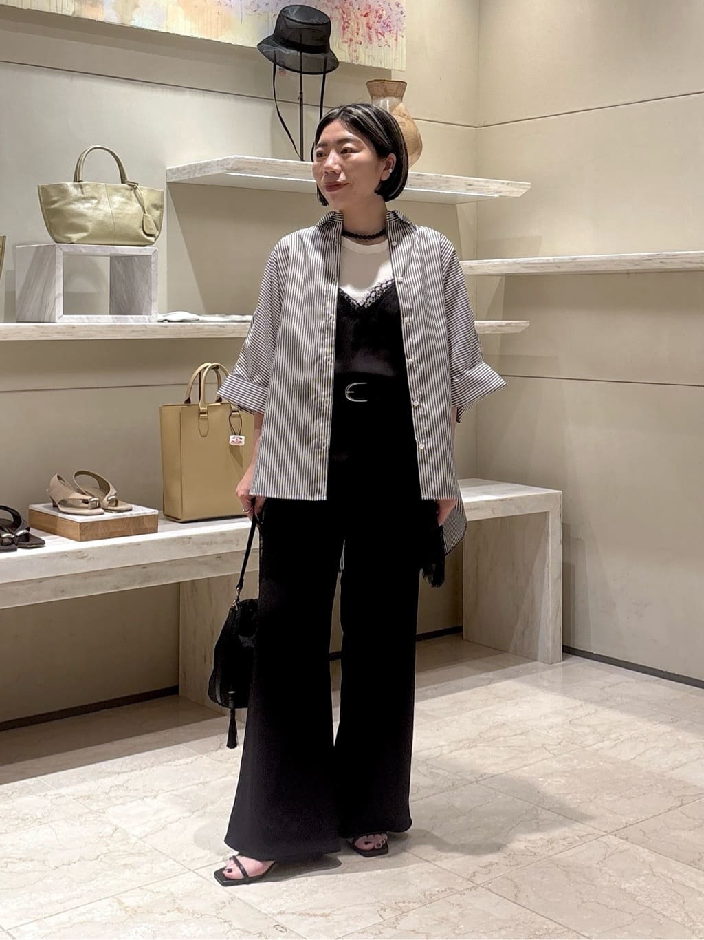 GALLARDAGALANTEの【2.718】タッセルドローストリングバッグを使ったコーディネートを紹介します。｜Rakuten Fashion(楽天ファッション／旧楽天ブランドアベニュー)7356991
