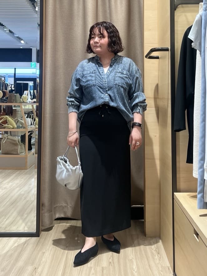 Jena espace merveilleux | ギャザーデニムシャツ | Rakuten Fashion