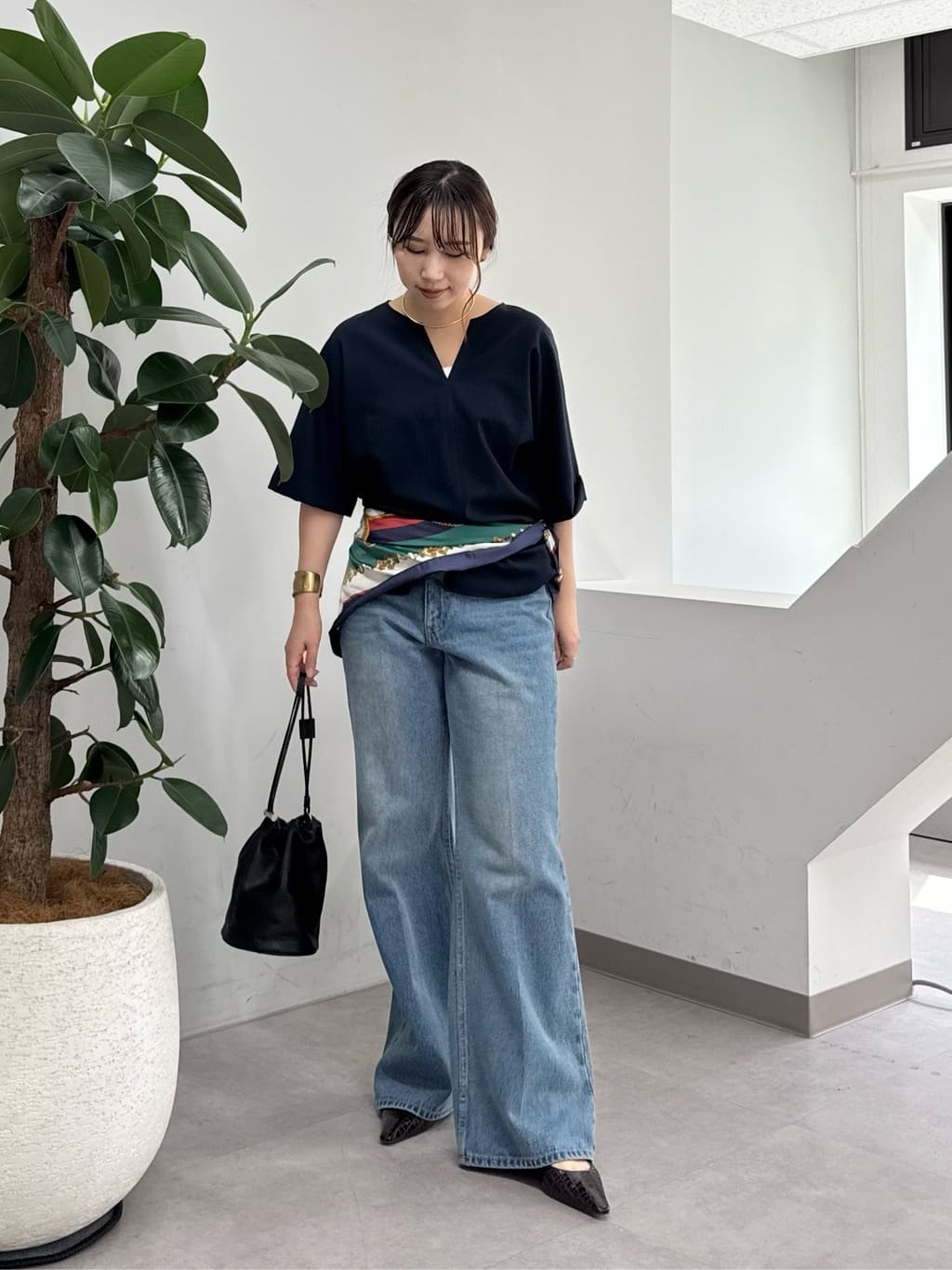 GALLARDAGALANTEのスキッパーブラウスを使ったコーディネートを紹介します。｜Rakuten Fashion(楽天ファッション／旧楽天ブランドアベニュー)7359142