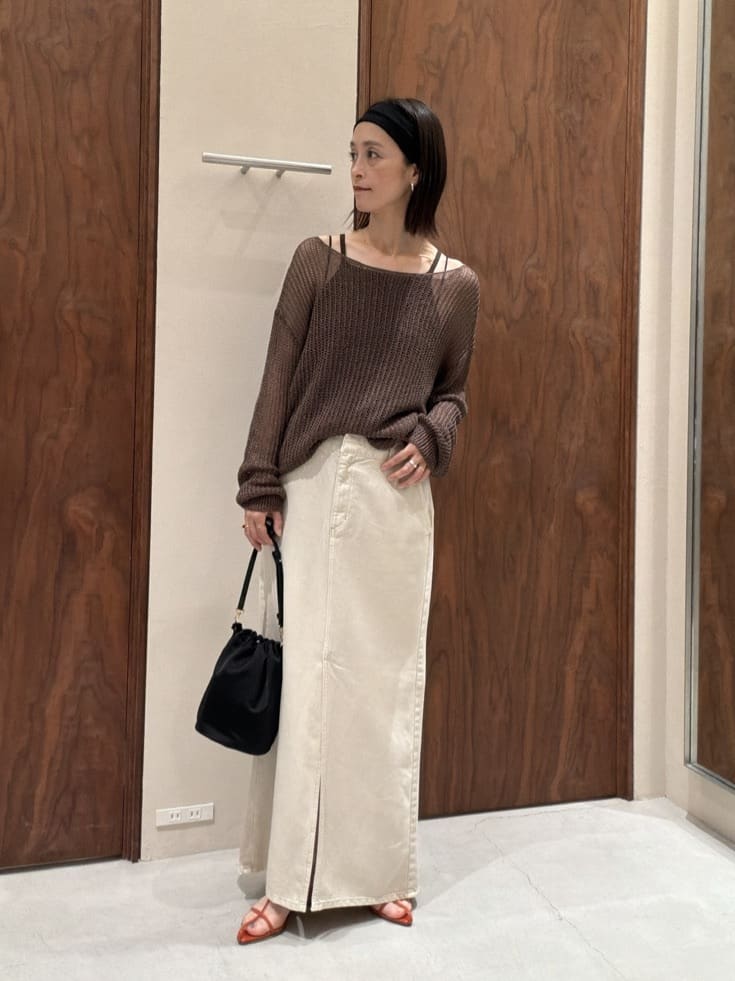 GALLARDAGALANTEの【セットアップ対応】リヨセルスリットスカートを使ったコーディネートを紹介します。｜Rakuten Fashion(楽天ファッション／旧楽天ブランドアベニュー)7359222