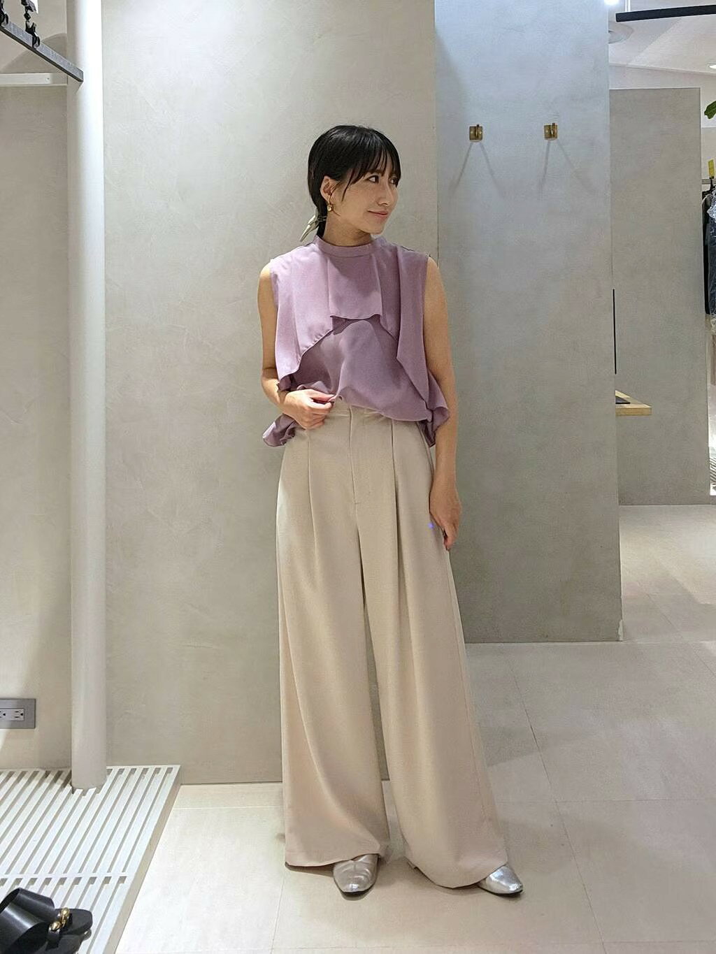 Andemiu | フリルケープブラウスノースリーブ | Rakuten Fashion(楽天