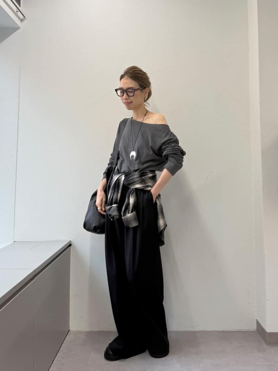 美品【Whim Gazette】シャギー チェック シャツ サイズフリー Whim Gazette | <WEB限定>シャギーチェックシャツ | Rakuten Fashion
