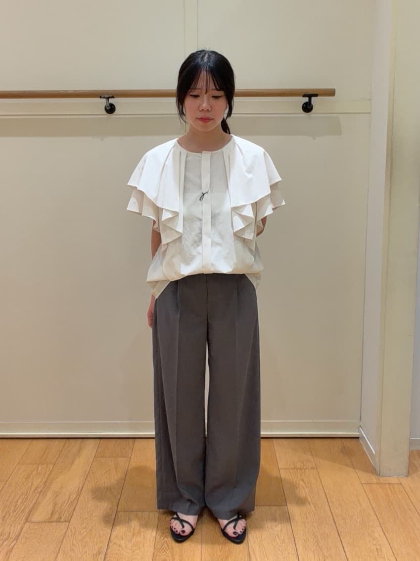 UNITED ARROWS green label relaxing | Breeze Cool ラッフル ブラウス