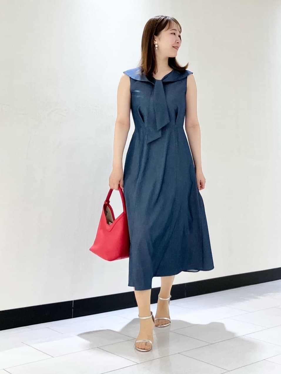 ANAYI | リヨセルポリツイルボウタイ ワンピース | Rakuten Fashion