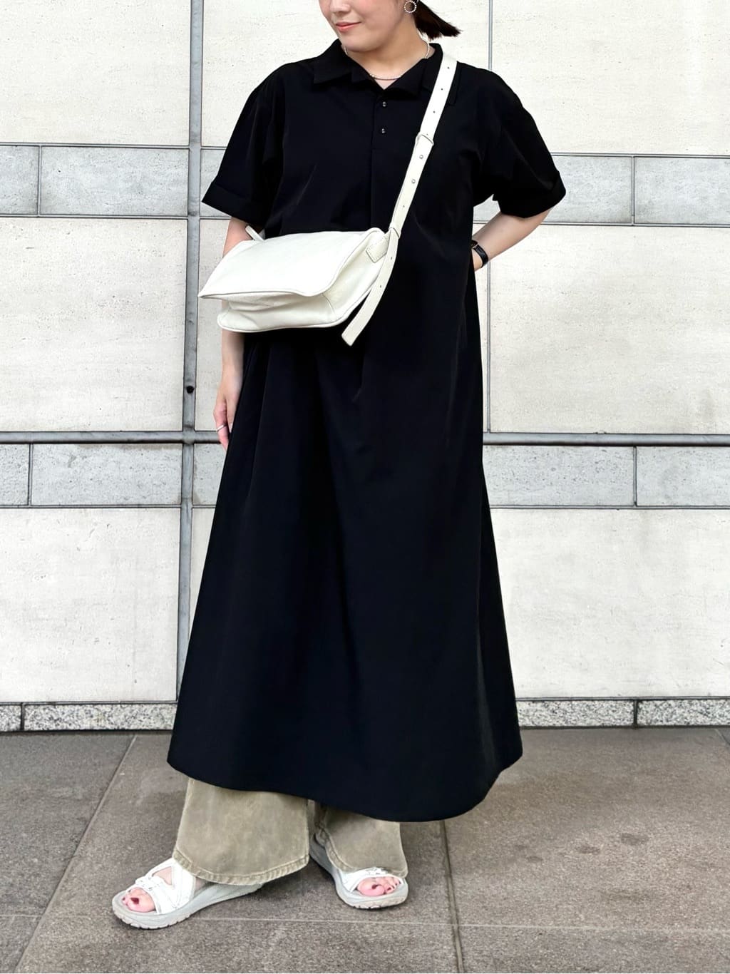 ear PAPILLONNERの開襟シャツライクワンピース【SUM1 STYLE】を使ったコーディネートを紹介します。｜Rakuten Fashion(楽天ファッション／旧楽天ブランドアベニュー)7360083
