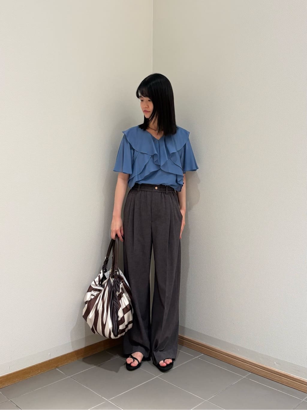 UNITED ARROWS green label relaxingのラッフル フレア ショート 