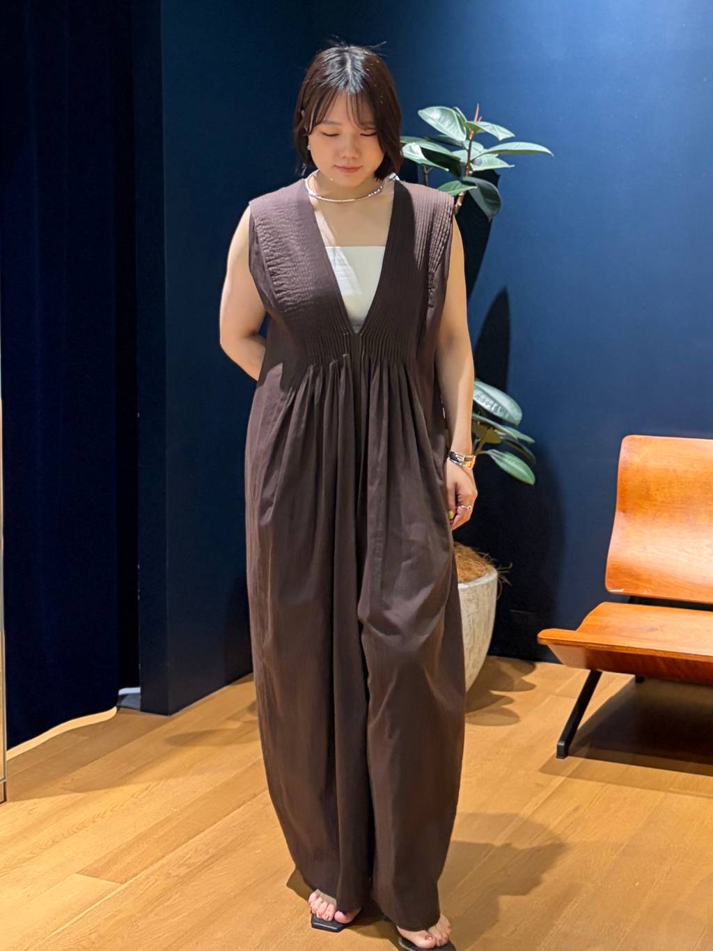 【Curensology】コットンサテンオールインワン Curensology | コットンサテンタックオールインワン | Rakuten Fashion