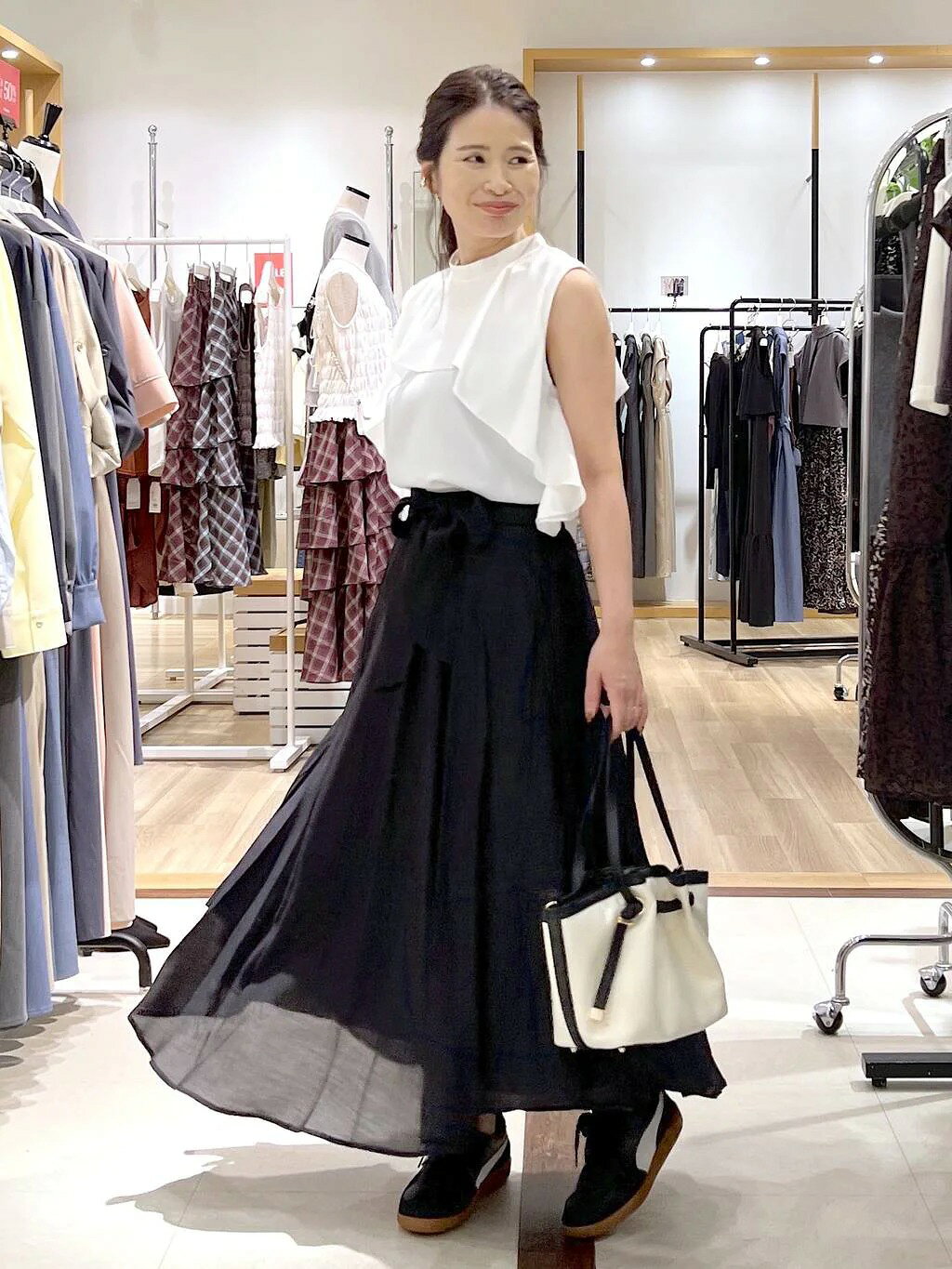 Andemiu | フリルケープブラウスノースリーブ | Rakuten Fashion(楽天