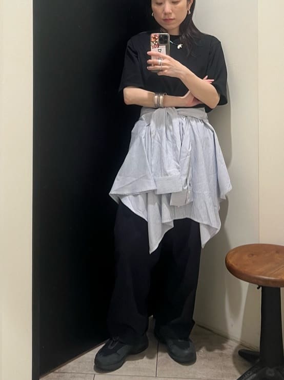 ear PAPILLONNERのシャツ風レイヤードトップス【SUM1 STYLE】を使ったコーディネートを紹介します。｜Rakuten Fashion(楽天ファッション／旧楽天ブランドアベニュー)7363236