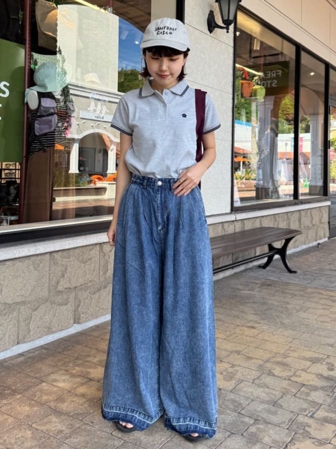 FREAK’S STOREのMARY QUANT × PUBLUX/マリークワント 鹿の子 ワンポイント ライン ポロシャツ 限定展開を使ったコーディネートを紹介します。｜Rakuten Fashion(楽天ファッション／旧楽天ブランドアベニュー)7363745