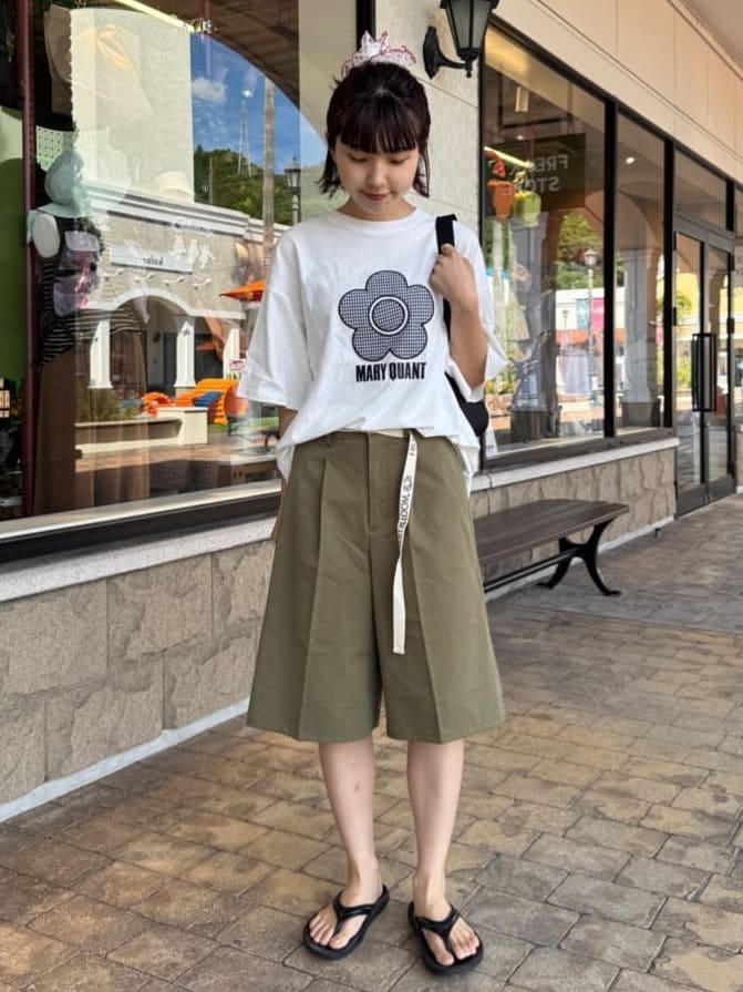 レザー ワイド ショートパンツ サイドスリット モードarchive W ボタンフェイクレザー サイドZIP ショートパンツ[品番：PPNW0004362
