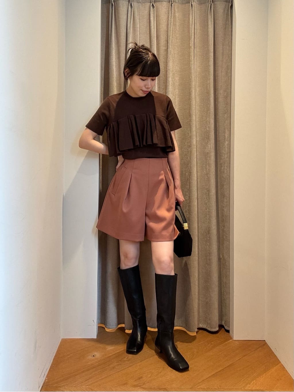 UNITED ARROWS EMMEL REFINES 新品 ショートパンツ UNITED ARROWS green label relaxing | <EMMEL REFINES>EM タック