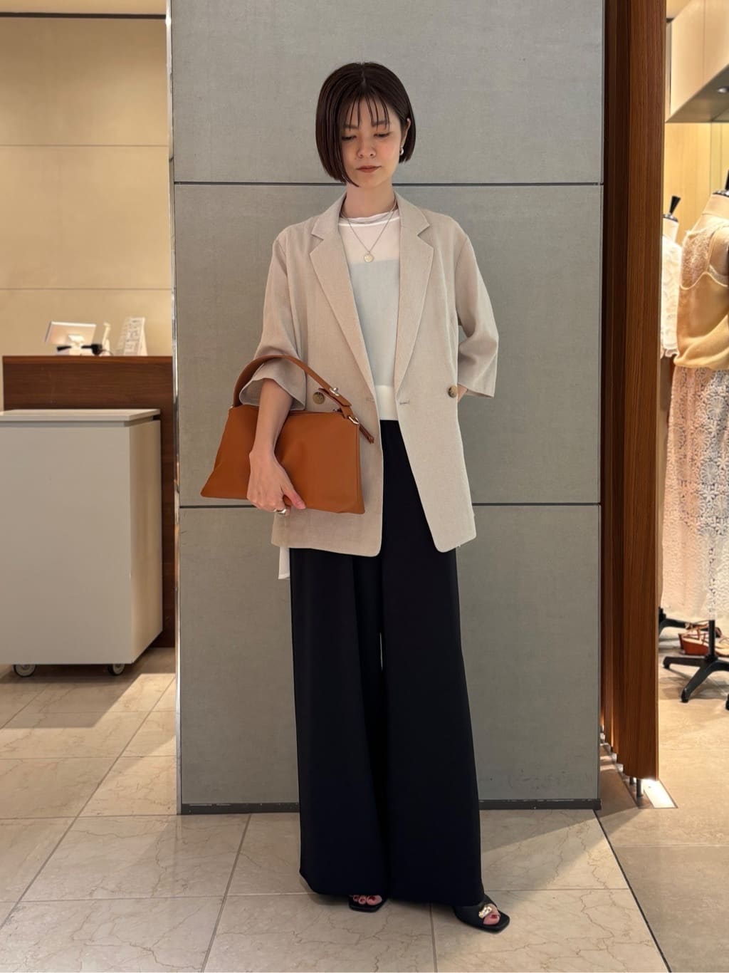 GALLARDAGALANTE ハーフスリーブジャケット ダークブラウン F 秋の新色ブラウンが登場】ハーフスリーブジャケット | GALLARDAGALANTE