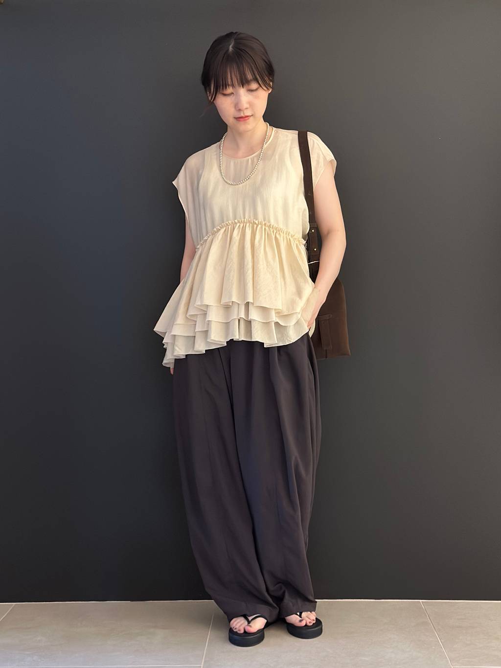 Curensology | シアーギャザーブラウス | Rakuten Fashion(楽天