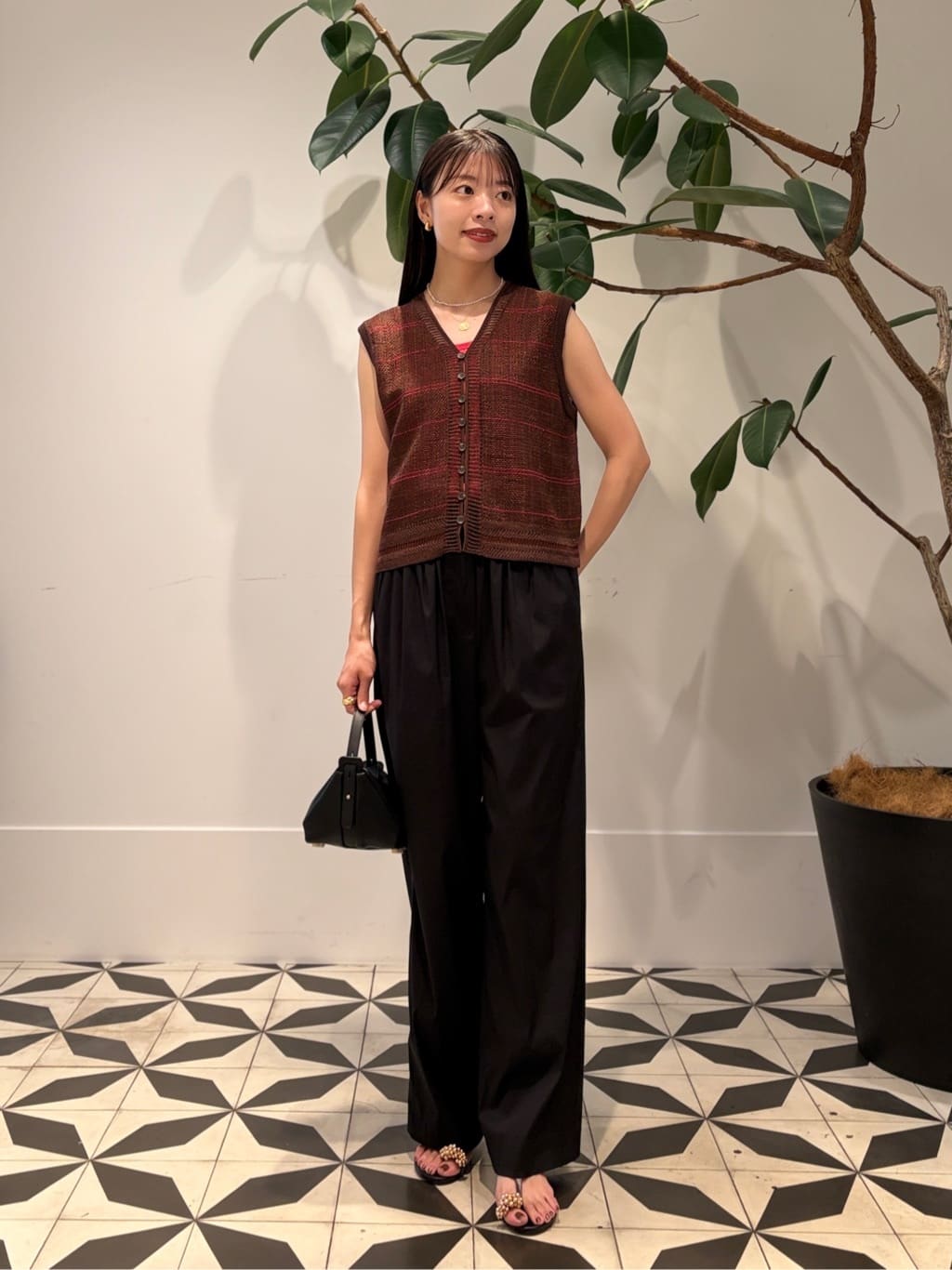 TOMORROWLAND | シアーツイード Vネックベスト | Rakuten Fashion(楽天