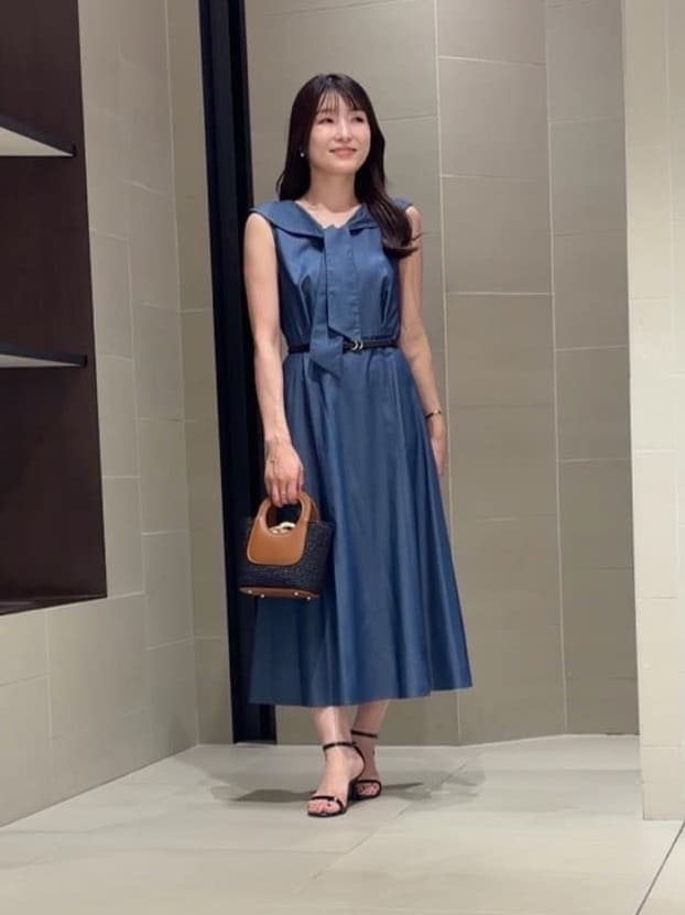 ANAYI | リヨセルポリツイルボウタイ ワンピース | Rakuten Fashion