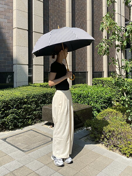 untule | 【完全遮光100%】 長傘 M(55cm)/ストライプ | Rakuten