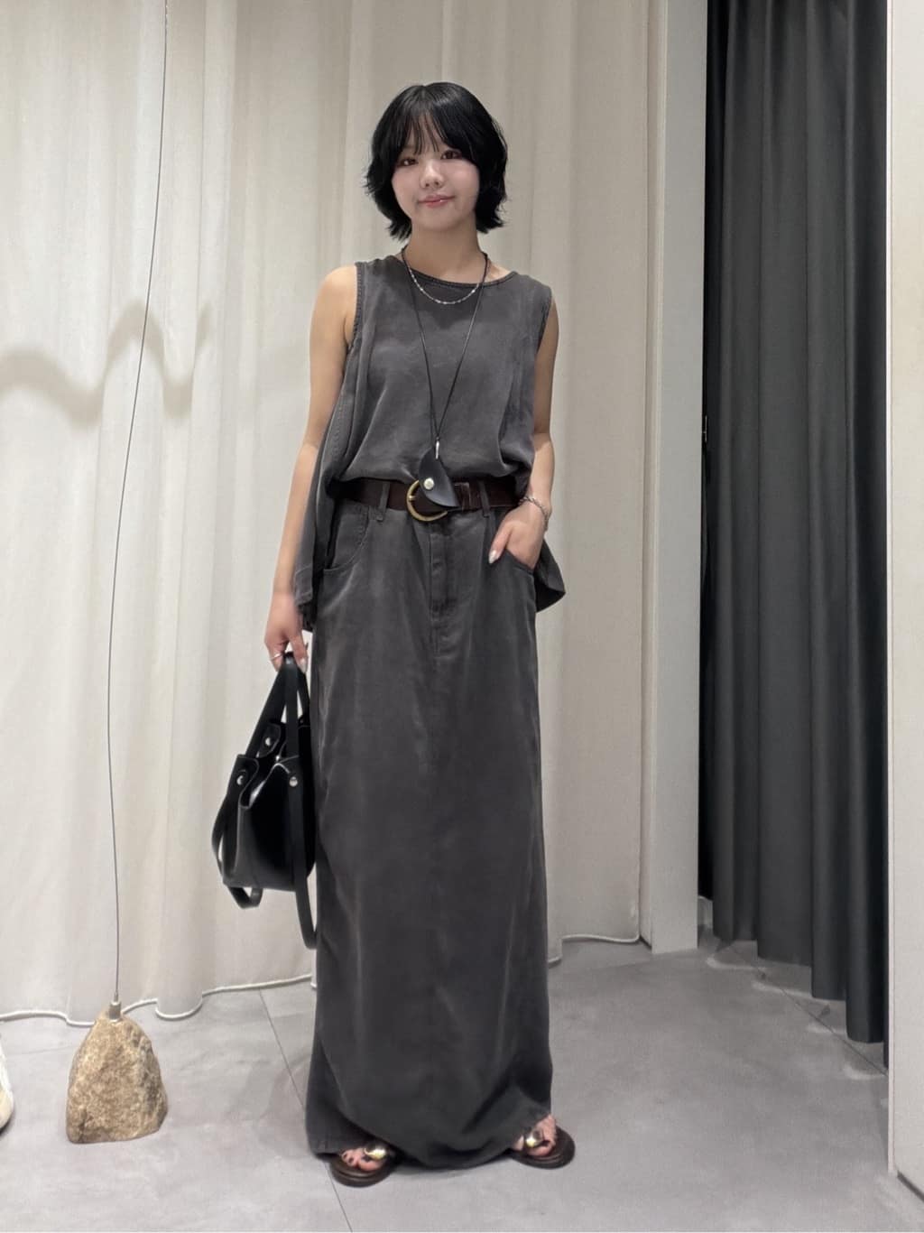 DOUDOU | リヨセルベルト付タイトスカート | Rakuten Fashion(楽天