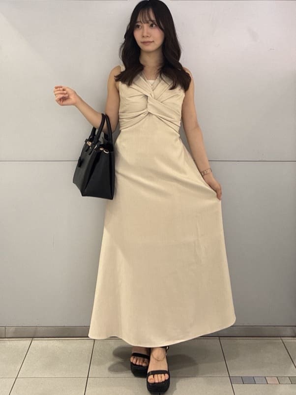 rienda | バストクロスドレープワンピース | Rakuten Fashion(楽天