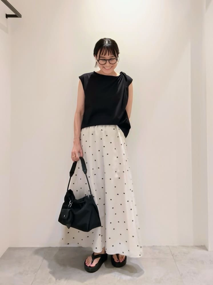 BEAUTY&YOUTH UNITED ARROWS | 麻ブレンド ドット フレアロング