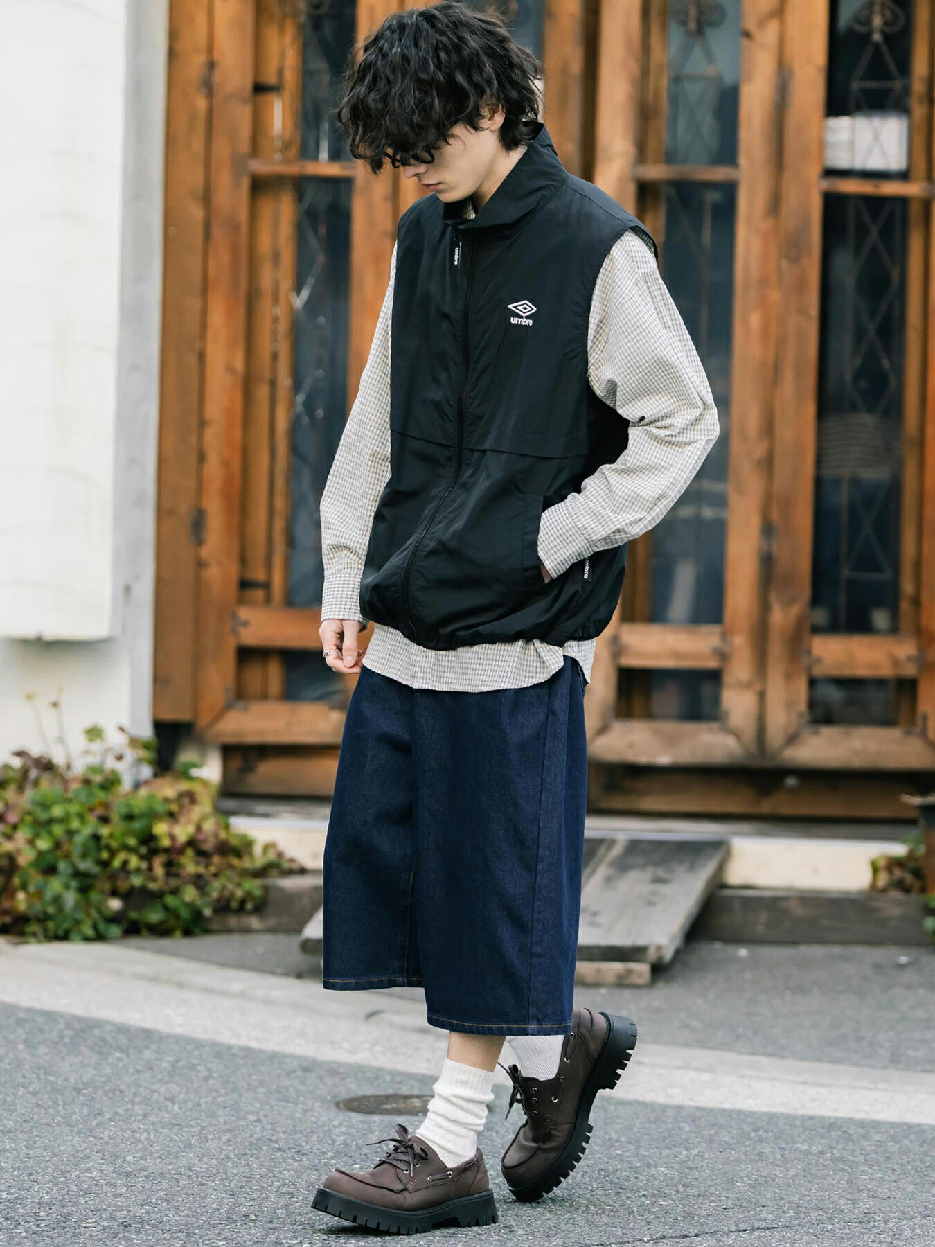 Rocky Monroe | UMBRO 別注コラボ ワンポイントロゴ刺繍ナイロンベスト