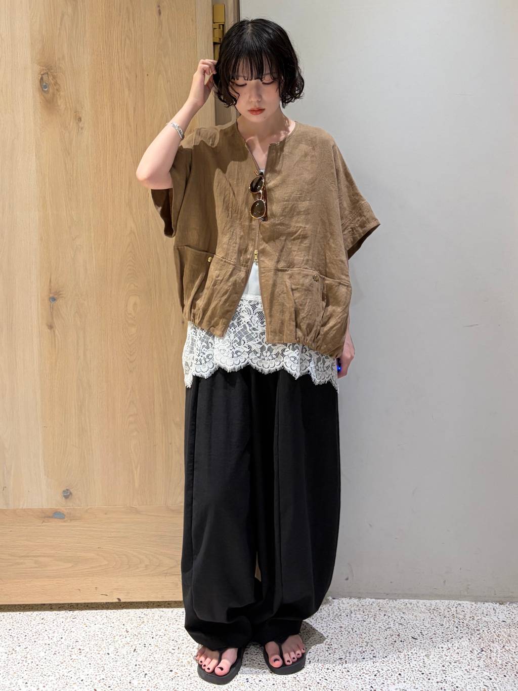Curensology | フレンチリネンジップブラウス | Rakuten Fashion(楽天