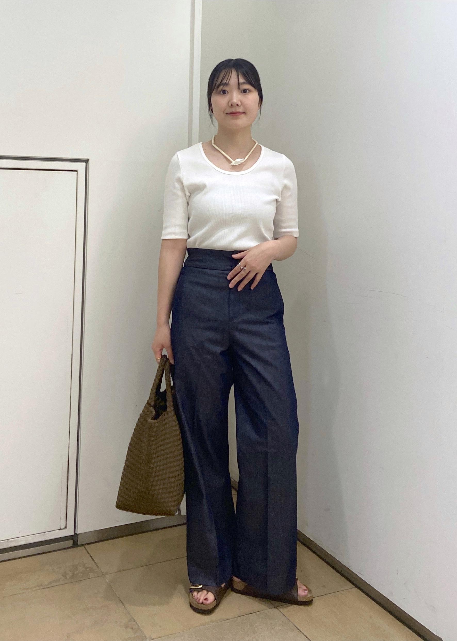 SALON adam et rope' | コットンライクスタイルアップパンツ