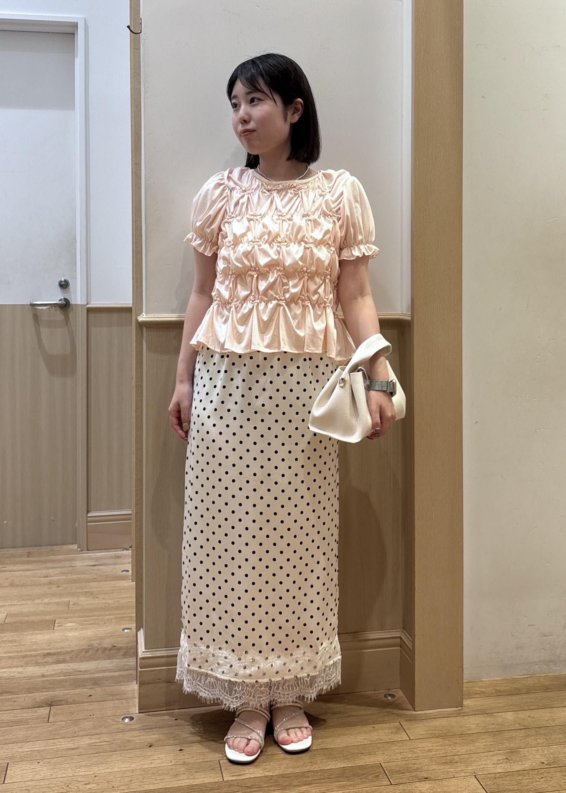 VIS | ドット&無地アソート シャーリングデザインカットソー | Rakuten