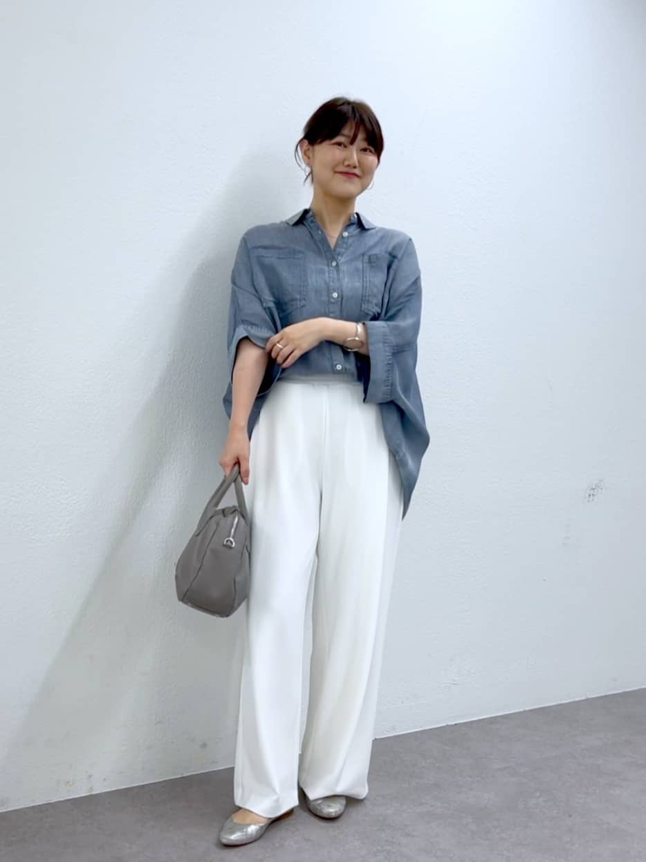 BEARDSLEY | シフォンデニムポンチョシャツ | Rakuten Fashion(楽天