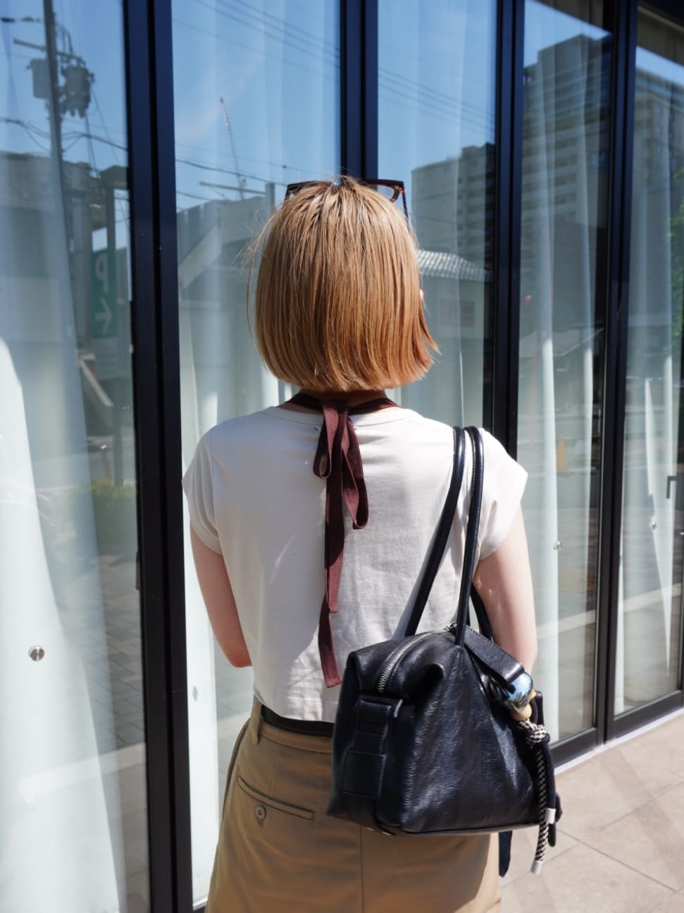 ear PAPILLONNERのロングハンドルボストンバッグを使ったコーディネートを紹介します。｜Rakuten Fashion(楽天ファッション／旧楽天ブランドアベニュー)7375391