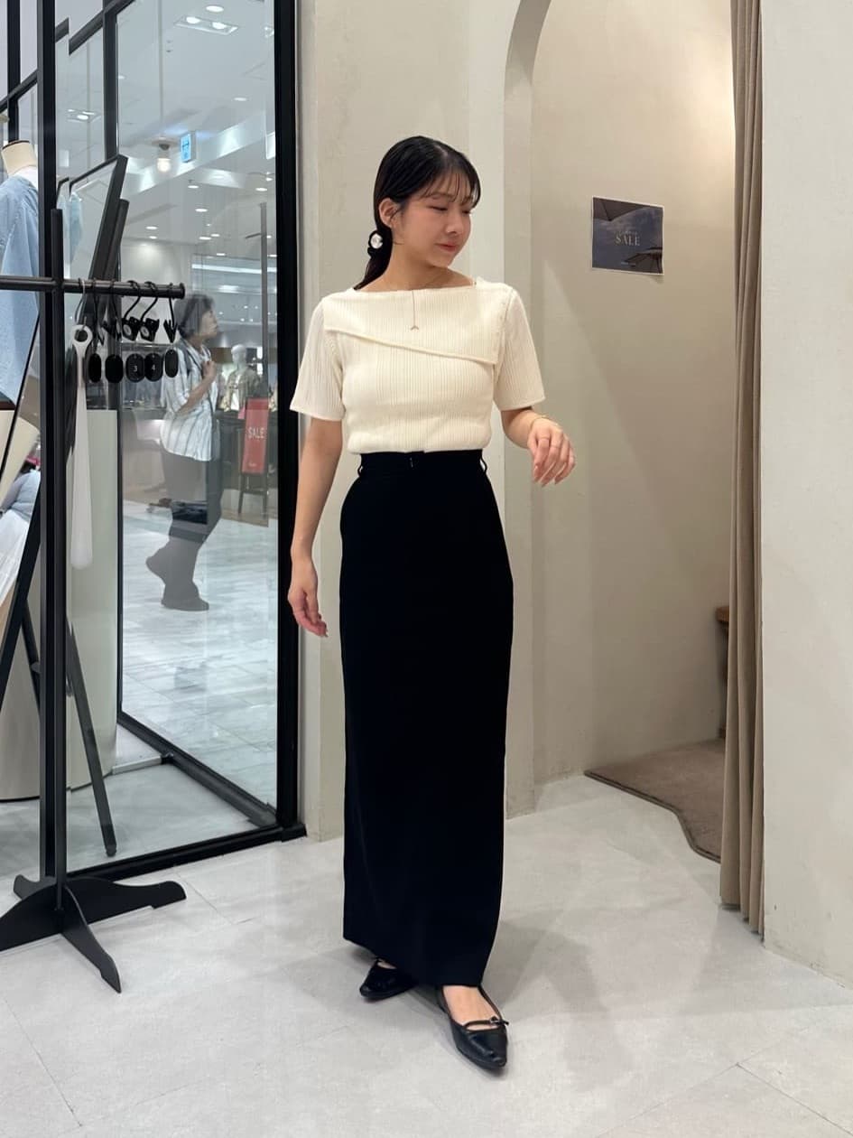 CAPRICIEUX LE'MAGE | ラップカラーリブニット | Rakuten Fashion(楽天