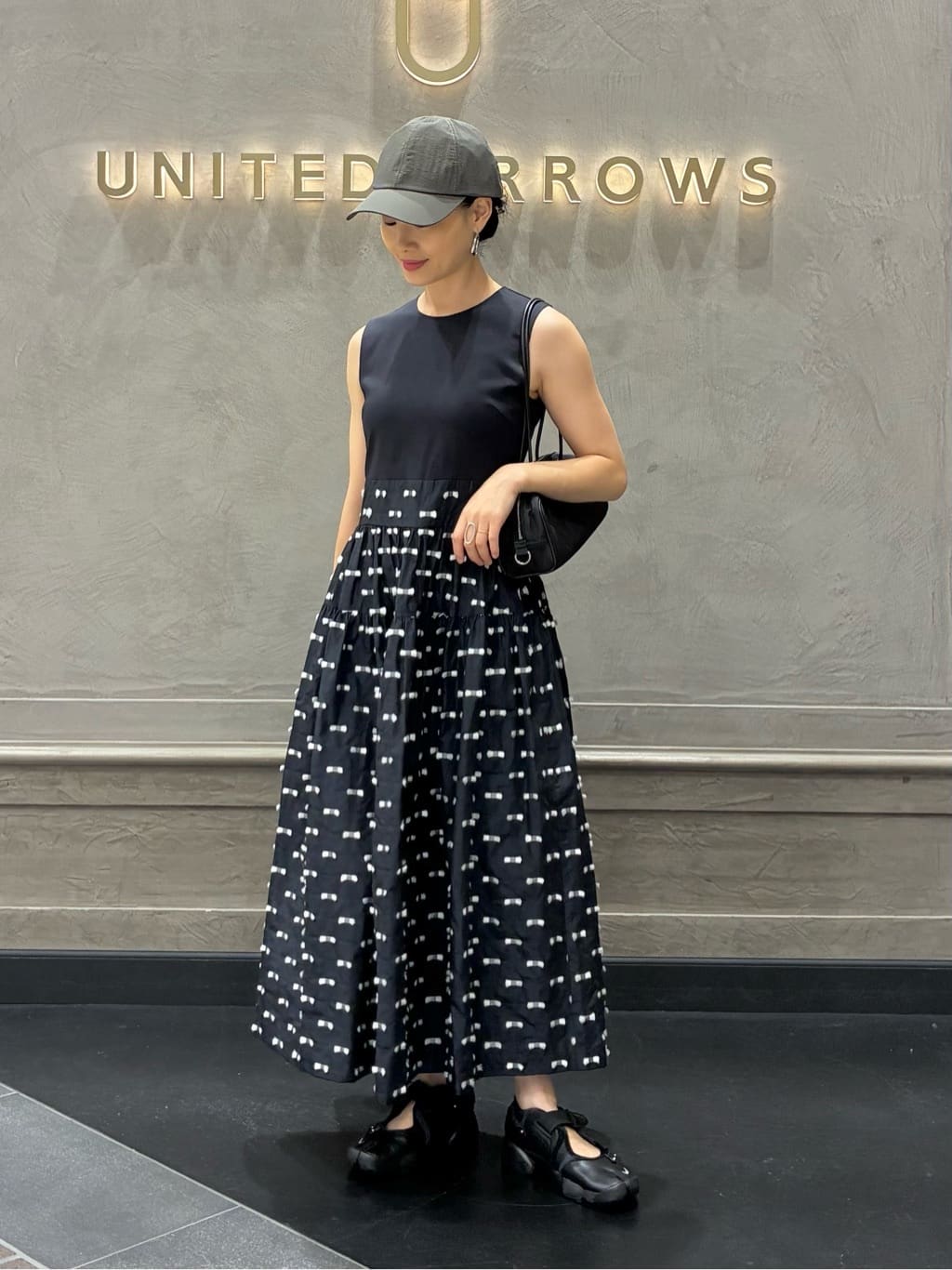 UNITED ARROWS | ドットリボン カットジャガード ワンピース