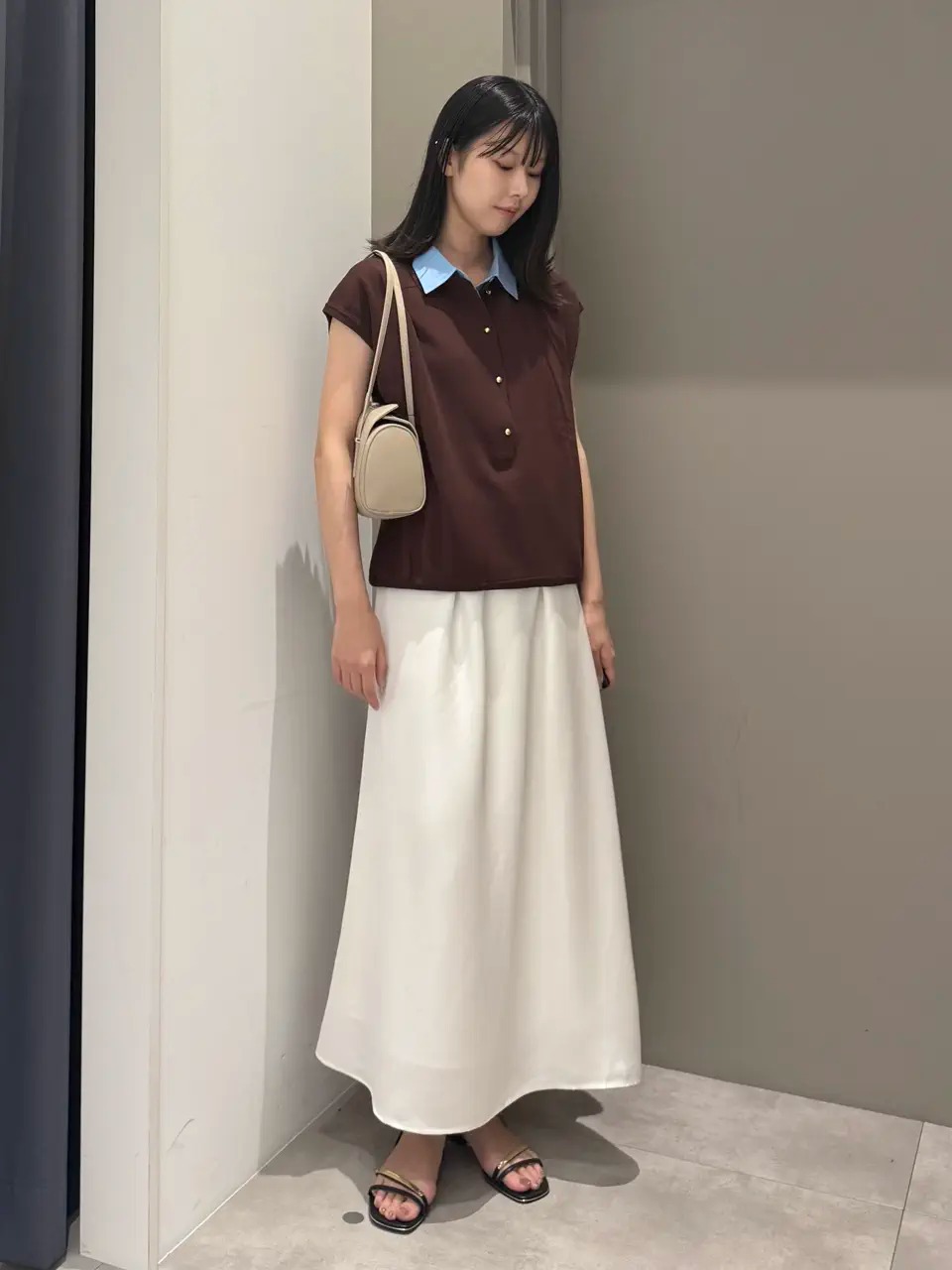 YECCA VECCA | 2wayレイヤード風ノースリーブポロニット | Rakuten