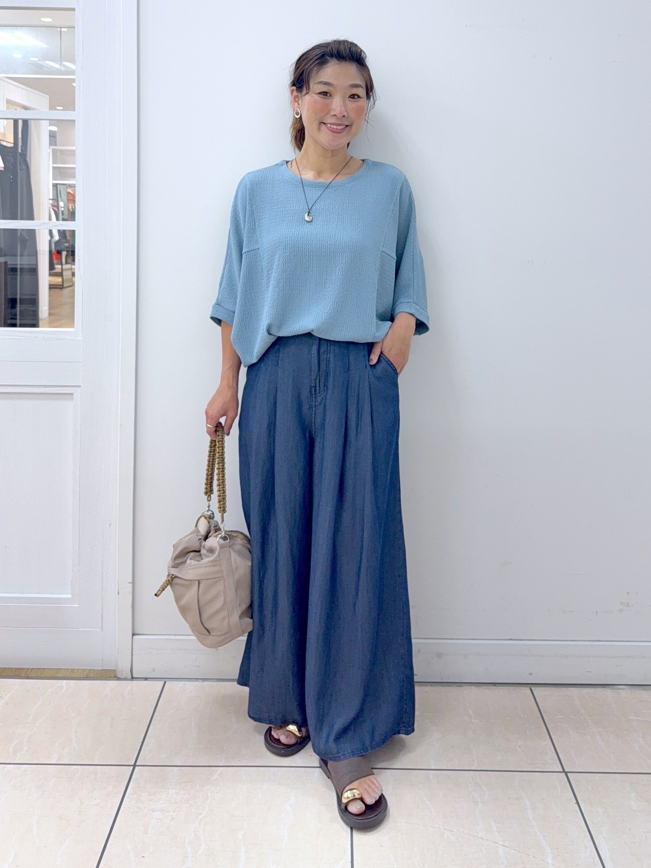 Dessin | テンセルデニム タックワイドパンツ | Rakuten Fashion(楽天
