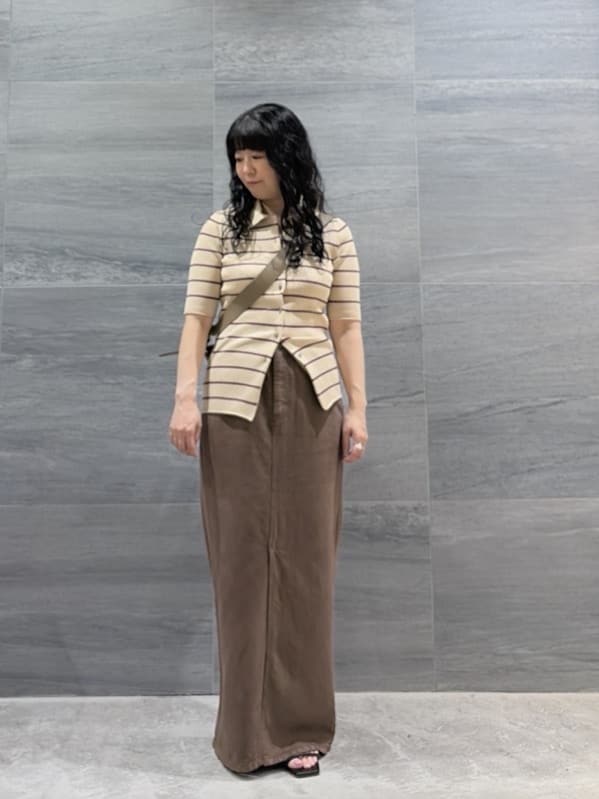GALLARDAGALANTEのマルチボーダーポロニットを使ったコーディネートを紹介します。｜Rakuten Fashion(楽天ファッション／旧楽天ブランドアベニュー)7438334