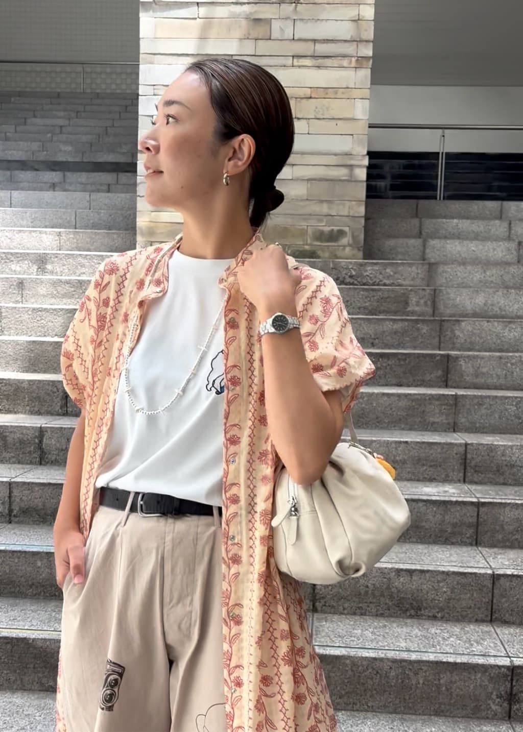 ear PAPILLONNERのフロントボタン柄ワンピース2【SUM1 STYLE】を使ったコーディネートを紹介します。｜Rakuten Fashion(楽天ファッション／旧楽天ブランドアベニュー)7439405