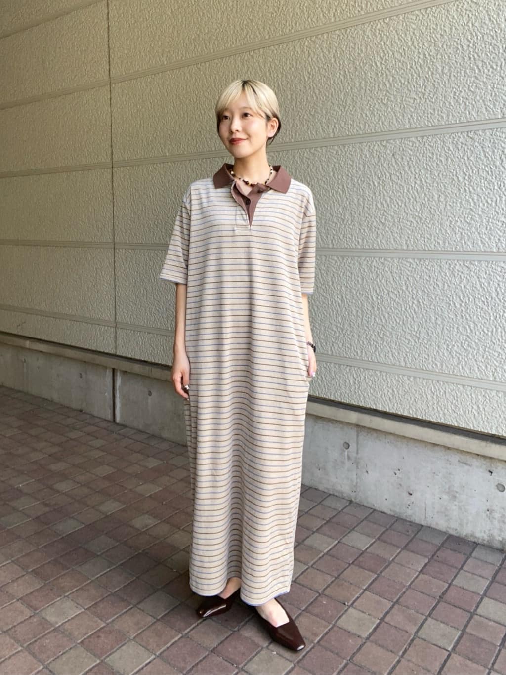 UNITED ARROWS LTD. OUTLET | <6(ROKU)>ベロア ボーダーワンピース