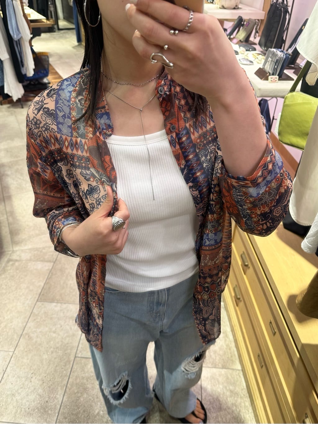 ear PAPILLONNERのNEWインポート柄シャツ【SUM1 STYLE】を使ったコーディネートを紹介します。｜Rakuten Fashion(楽天ファッション／旧楽天ブランドアベニュー)7441984