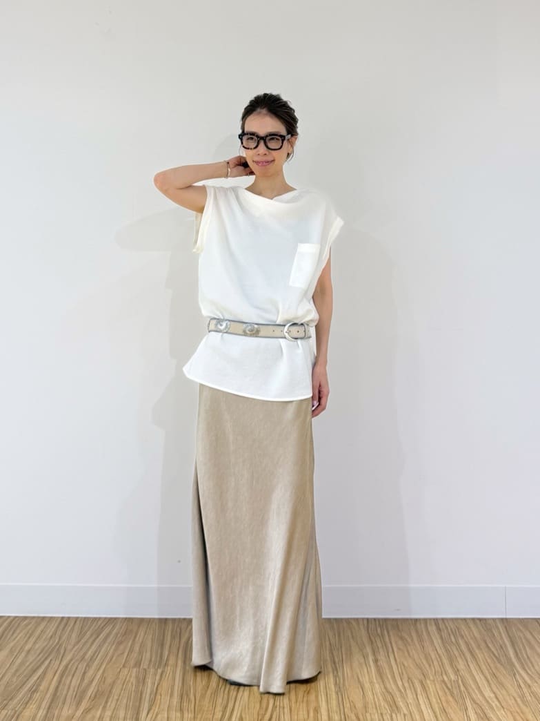 Whim Gazette | ドレープノースリーブブラウス | Rakuten Fashion(楽天