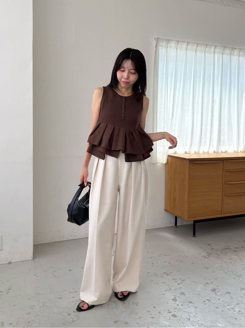 CAPRICIEUX LE'MAGE | アシメペプラムヘンリーニット | Rakuten