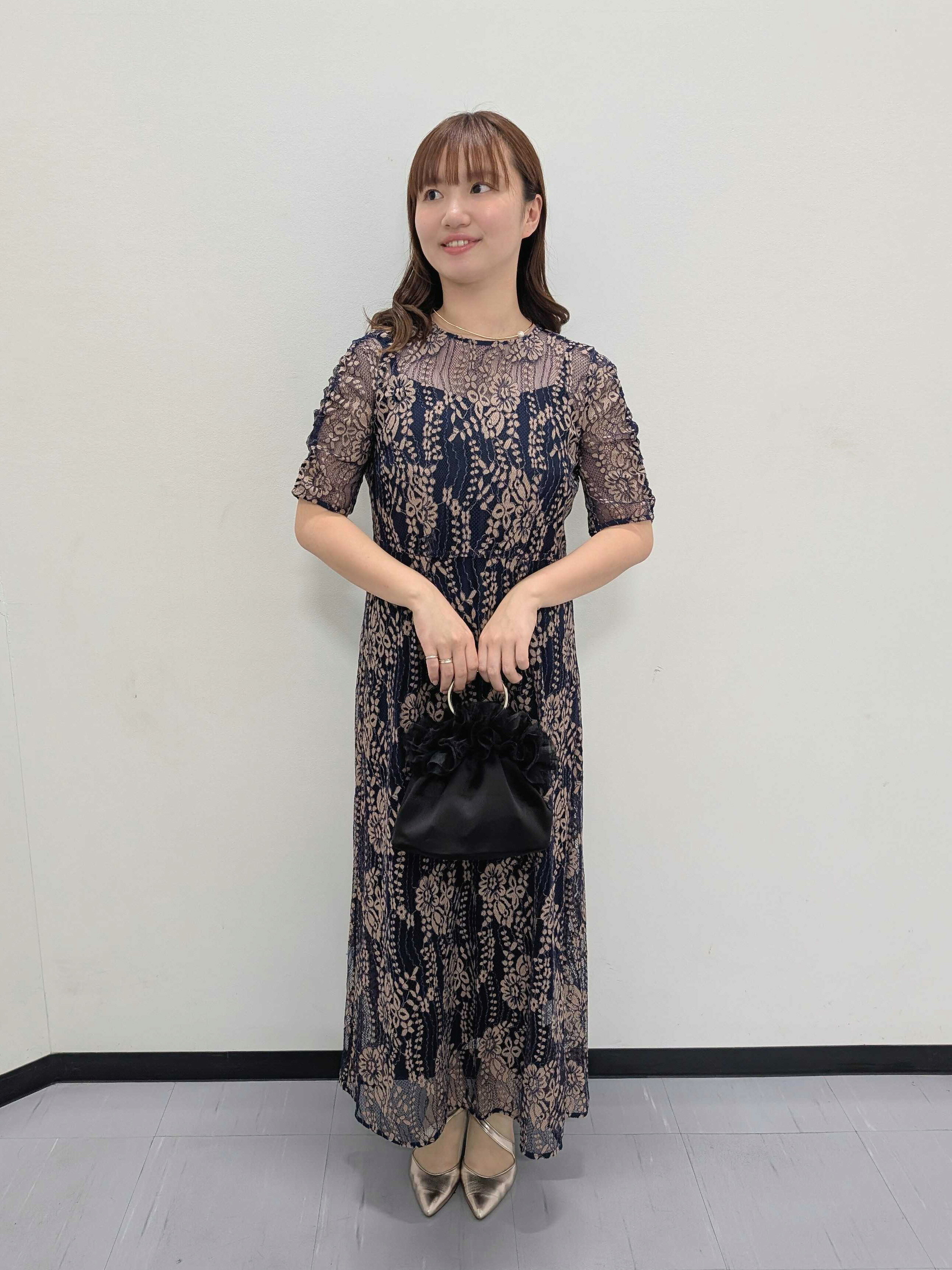 kaene | 配色レースエプロンワンピース|結婚式二次会同窓会謝恩会