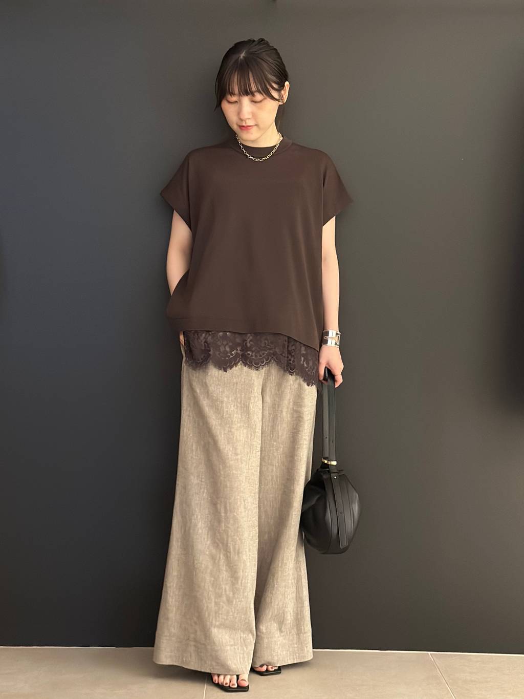 Curensology | レイヤードレースニットプルオーバー | Rakuten Fashion