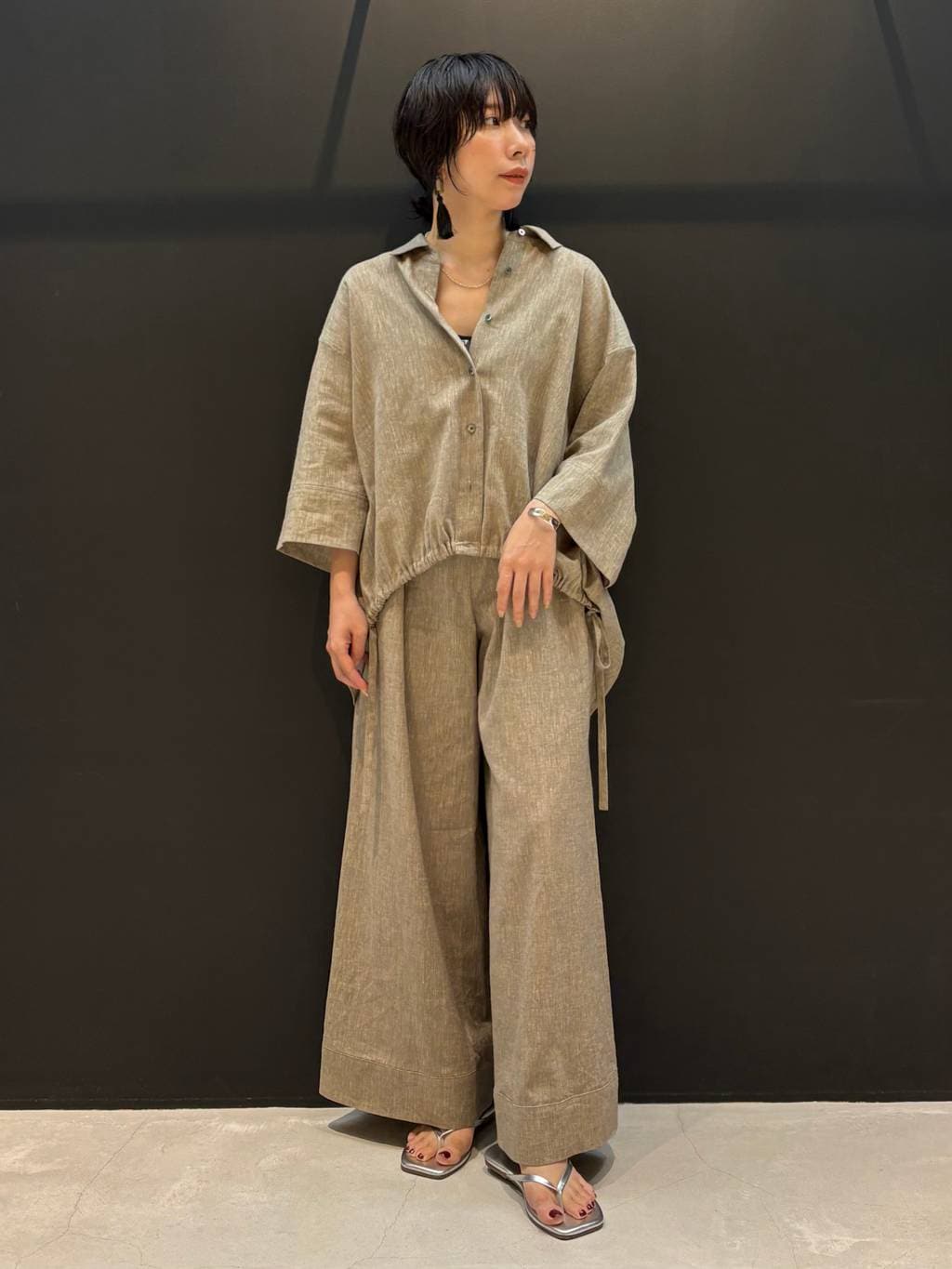 Curensology | リネンミックスドロストシャツ | Rakuten Fashion(楽天