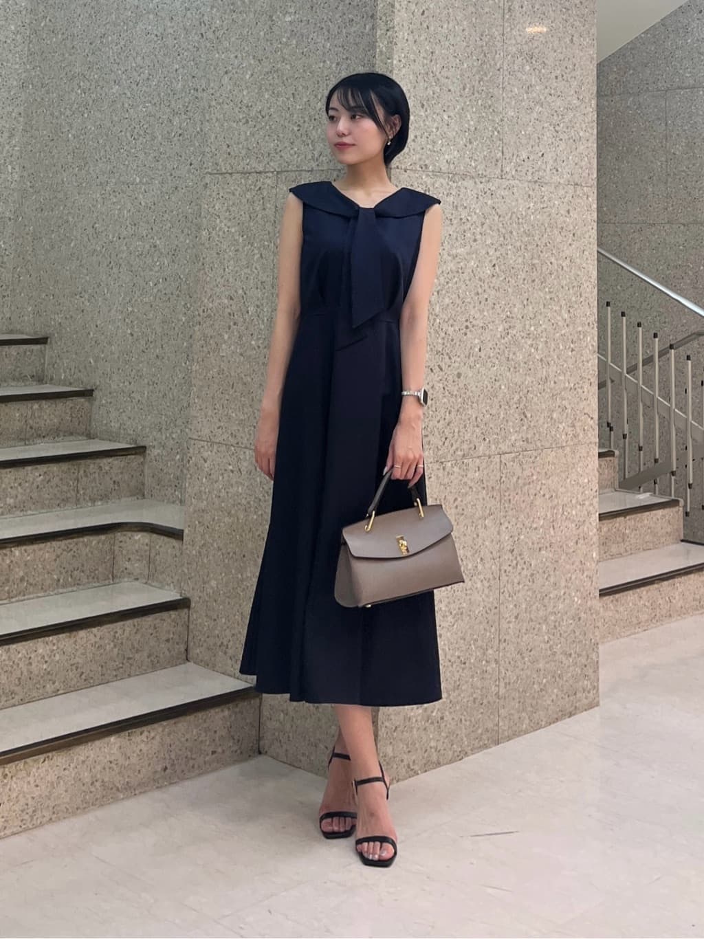 ANAYI | リヨセルポリツイルボウタイ ワンピース | Rakuten Fashion